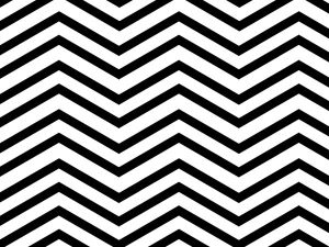 Pretty in Print – Chevron – Licorice Black – White – A4 Paper