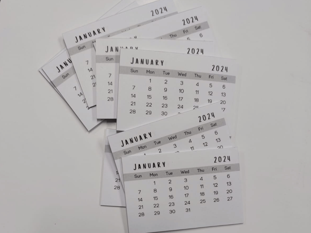 Calendar Tabs 2024 House of Paper